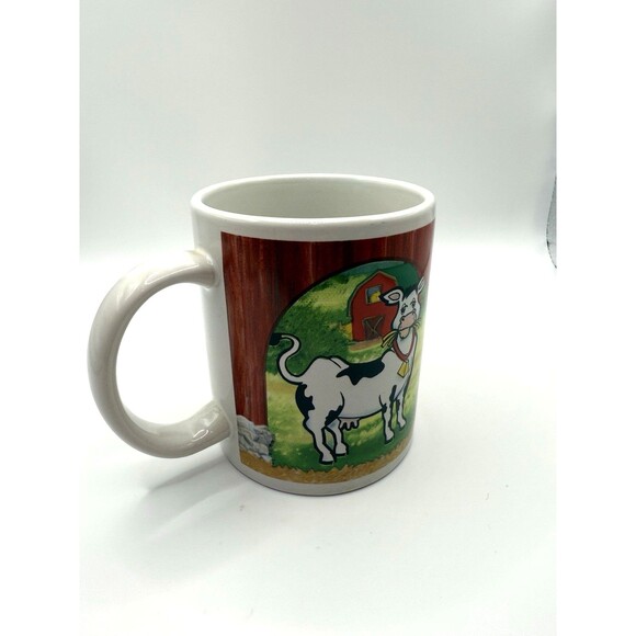 Vintage Houston Harvest Stoneware Cow and Chicken 12oz. Coffee Mug - Picture 4 of 6
